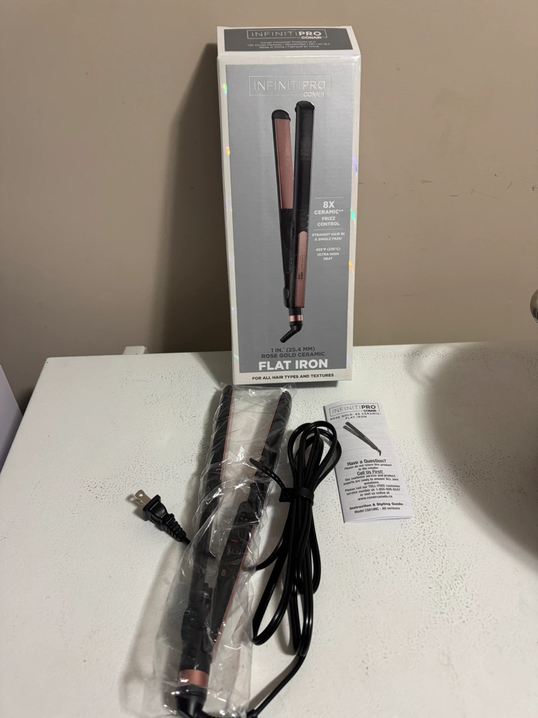 Conair InfinitiPRO Rose Gold Ceramic Flat Iron