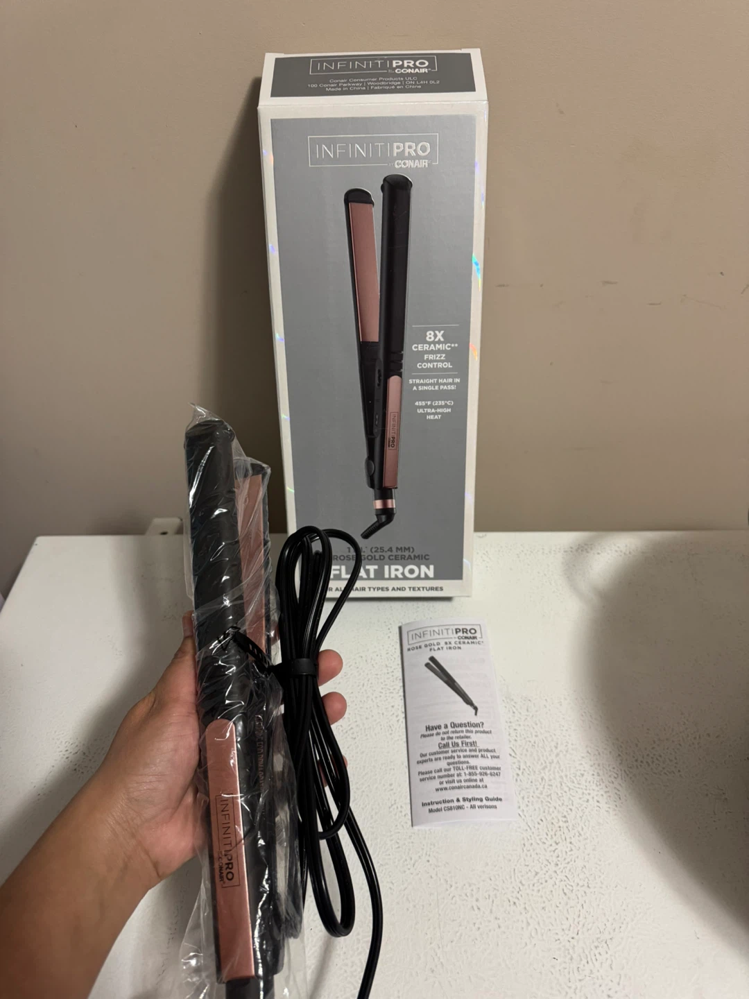 Conair InfinitiPRO Rose Gold Ceramic Flat Iron - photo 2