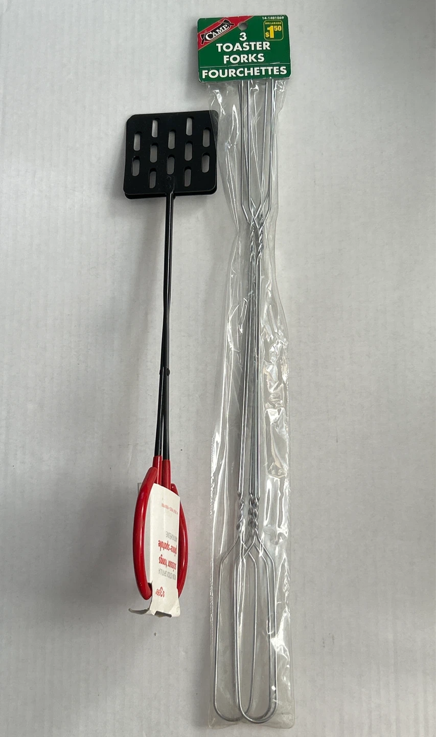 CAME 3 Toaster Forks & Non-Stick Spatula Tongs