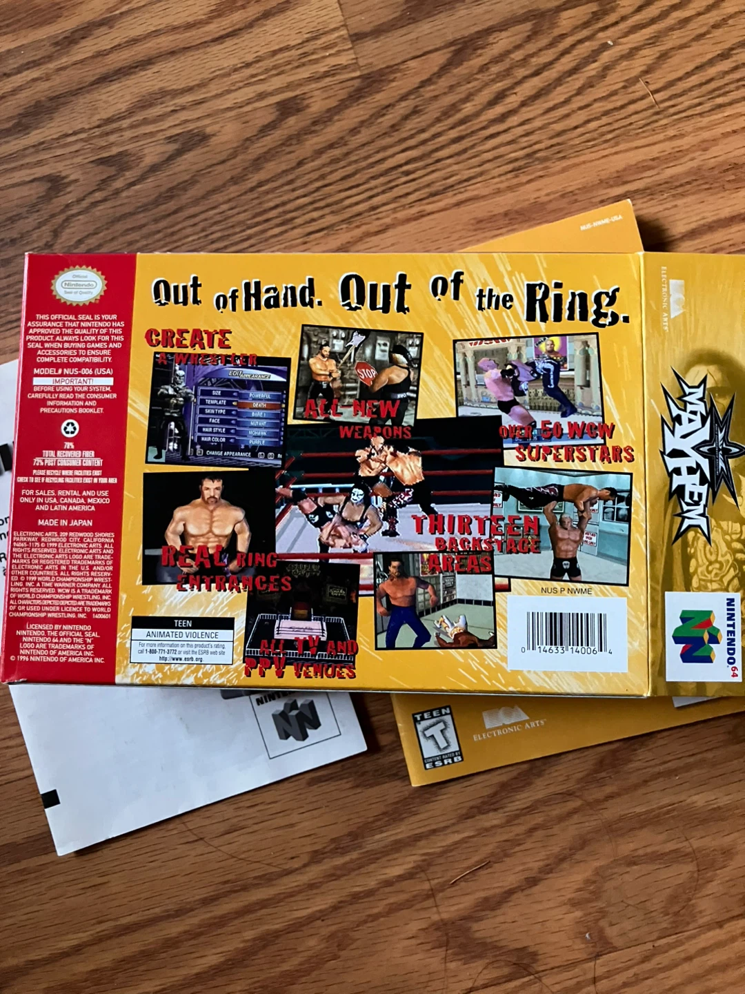WWF Mayhem Nintendo 64 Game Cartridge - photo 5