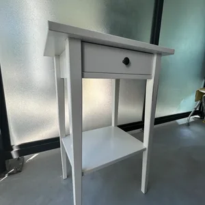 White Side Table with Drawer