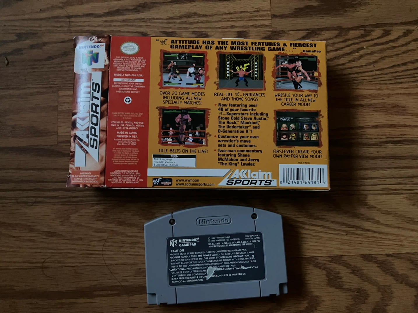 WWF Attitude Nintendo 64 Game - photo 4