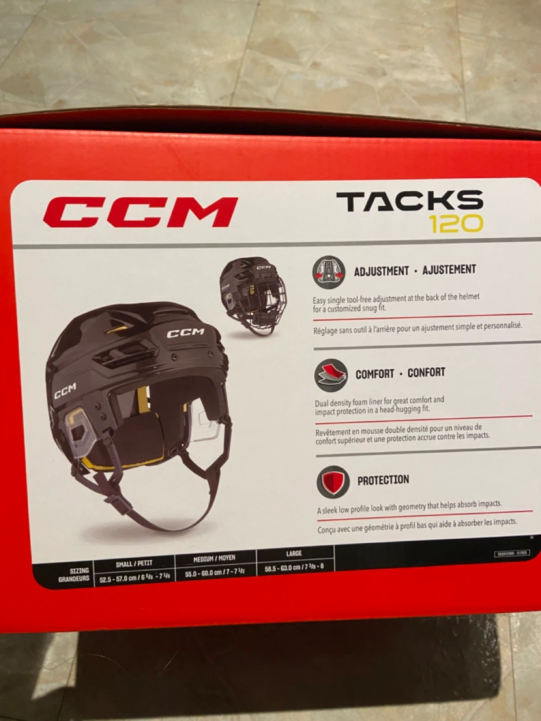 CCM Tacks 120 Hockey Helmet - Black - Size M - photo 3