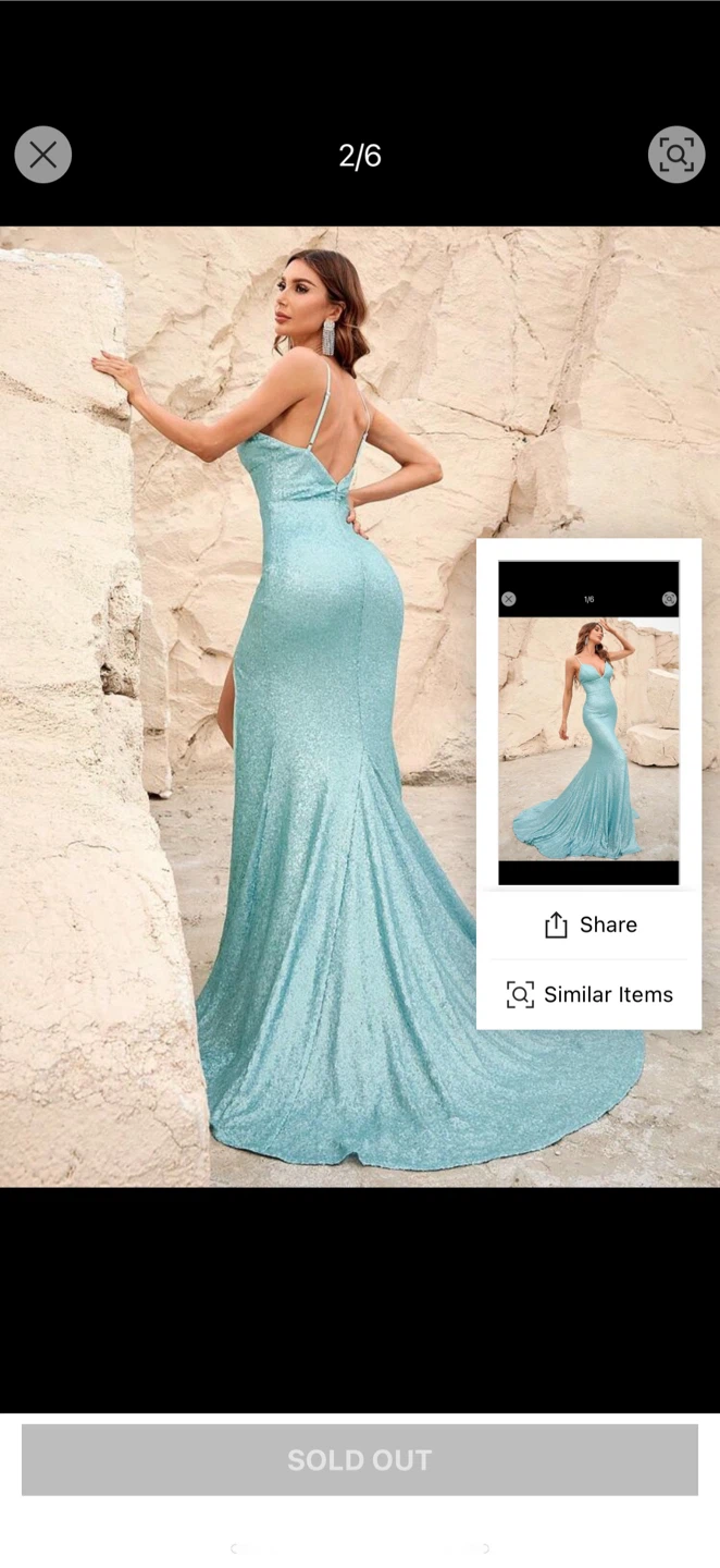 Sparkly Blue Prom Dress