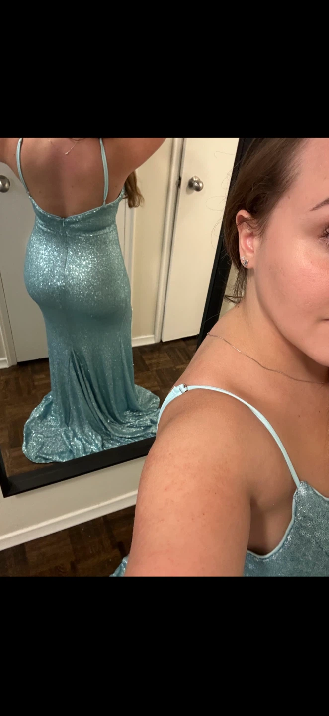 Sparkly Blue Prom Dress - photo 3
