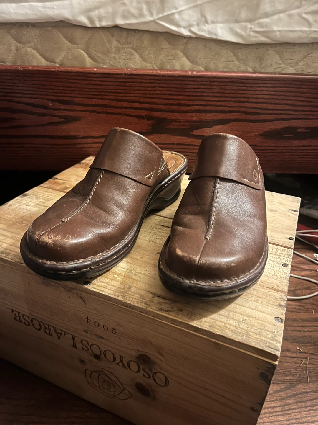 Josef Seibel Brown Leather Clogs Size 38