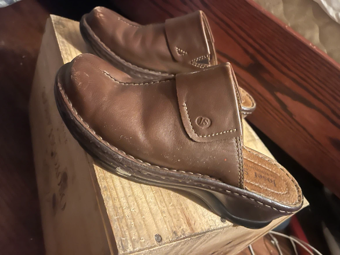 Josef Seibel Brown Leather Clogs Size 38 - photo 4
