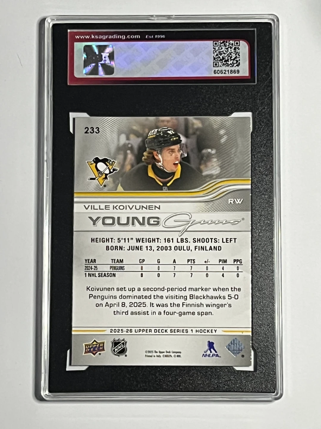 2025-26 Ville Koivunen Young Guns KSA 10 - photo 2