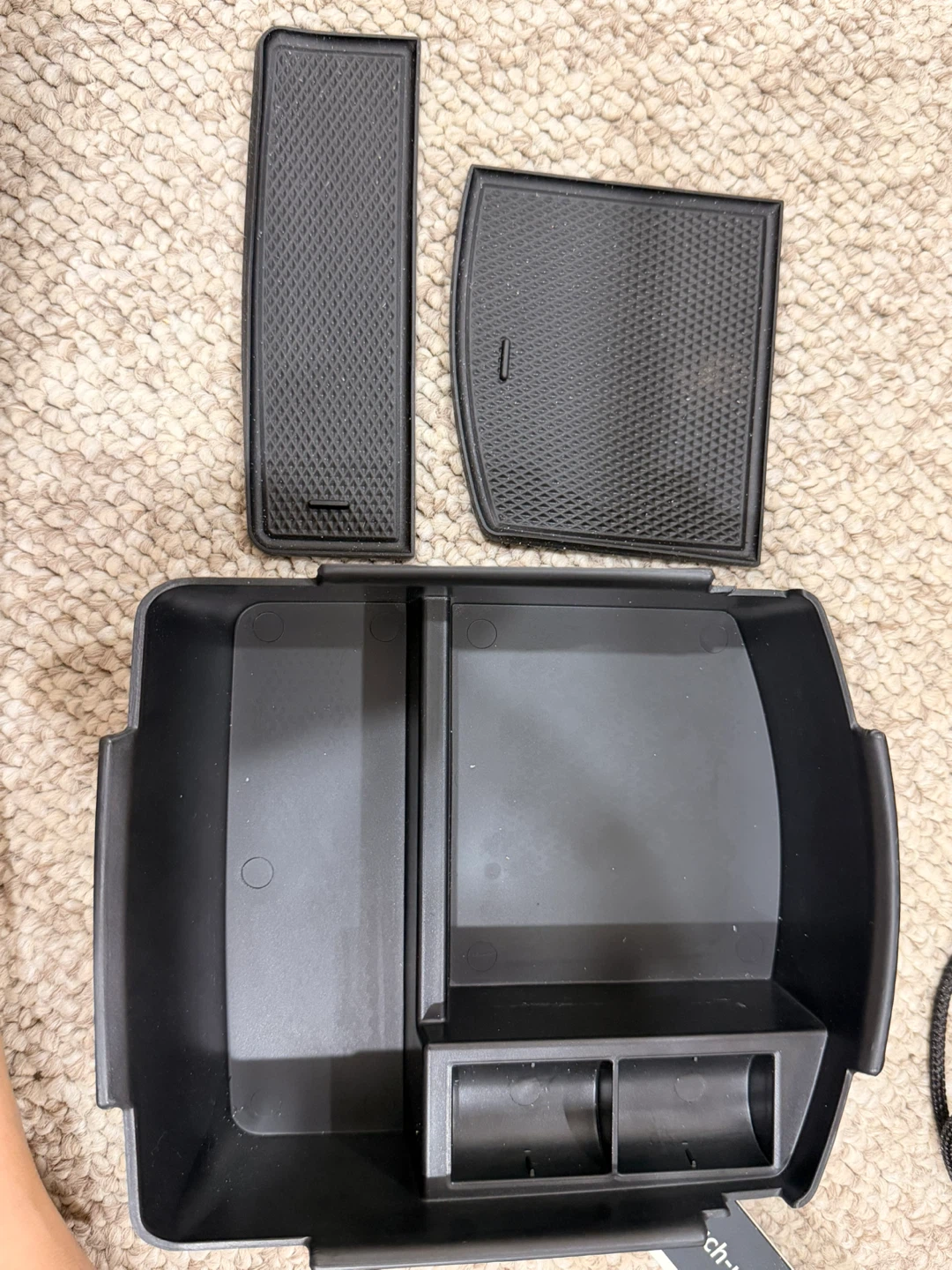 Car Center Console Organizer Tray with Liners