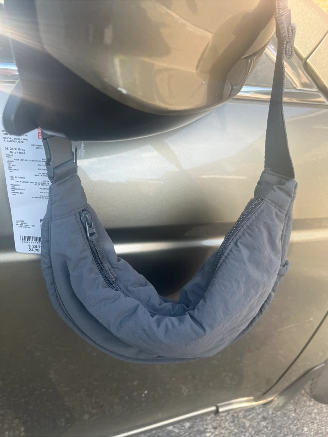 UNIQLO Round Mini Shoulder Bag - Dark Gray - photo 2