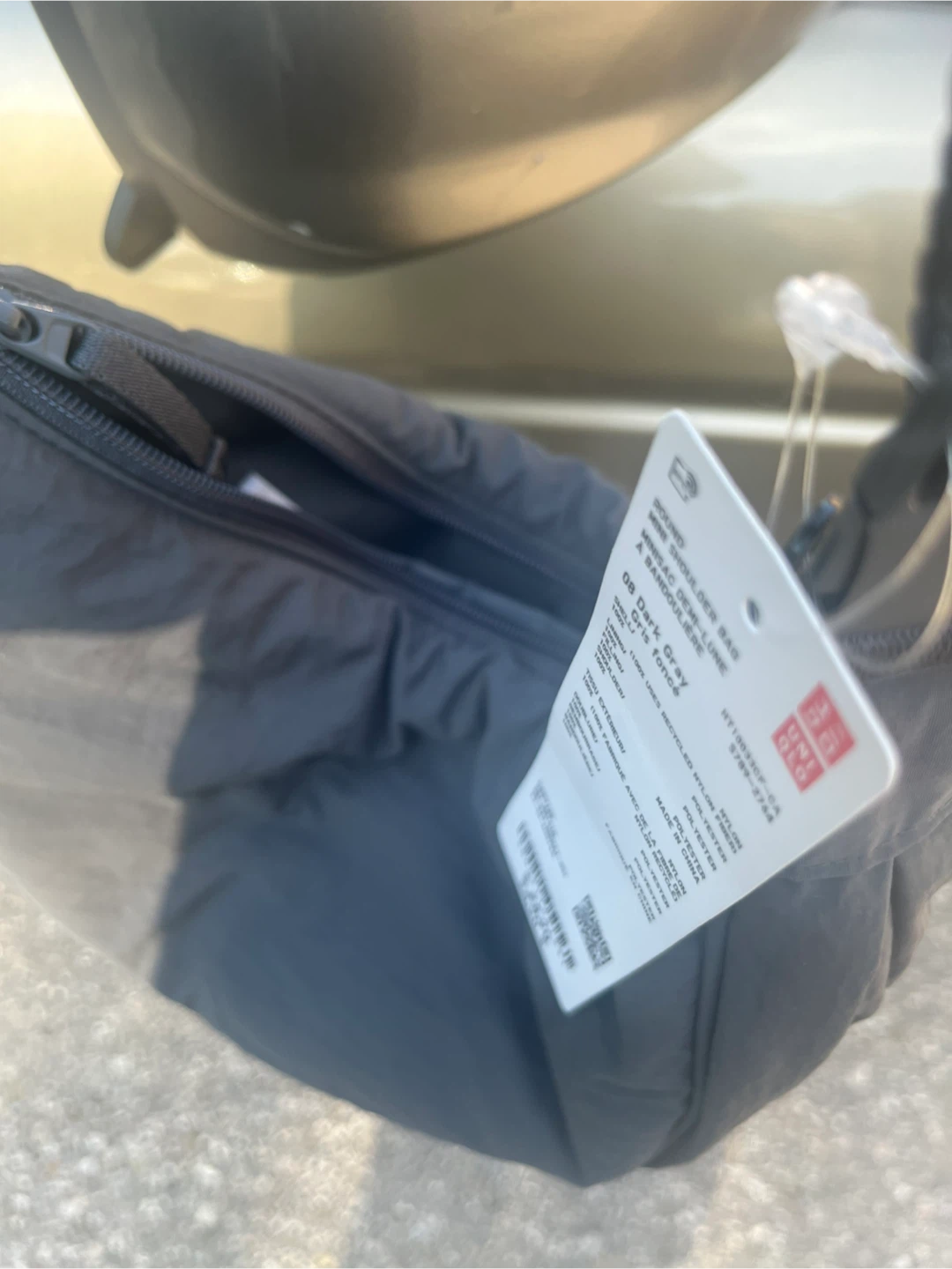 UNIQLO Round Mini Shoulder Bag - Dark Gray - photo 3
