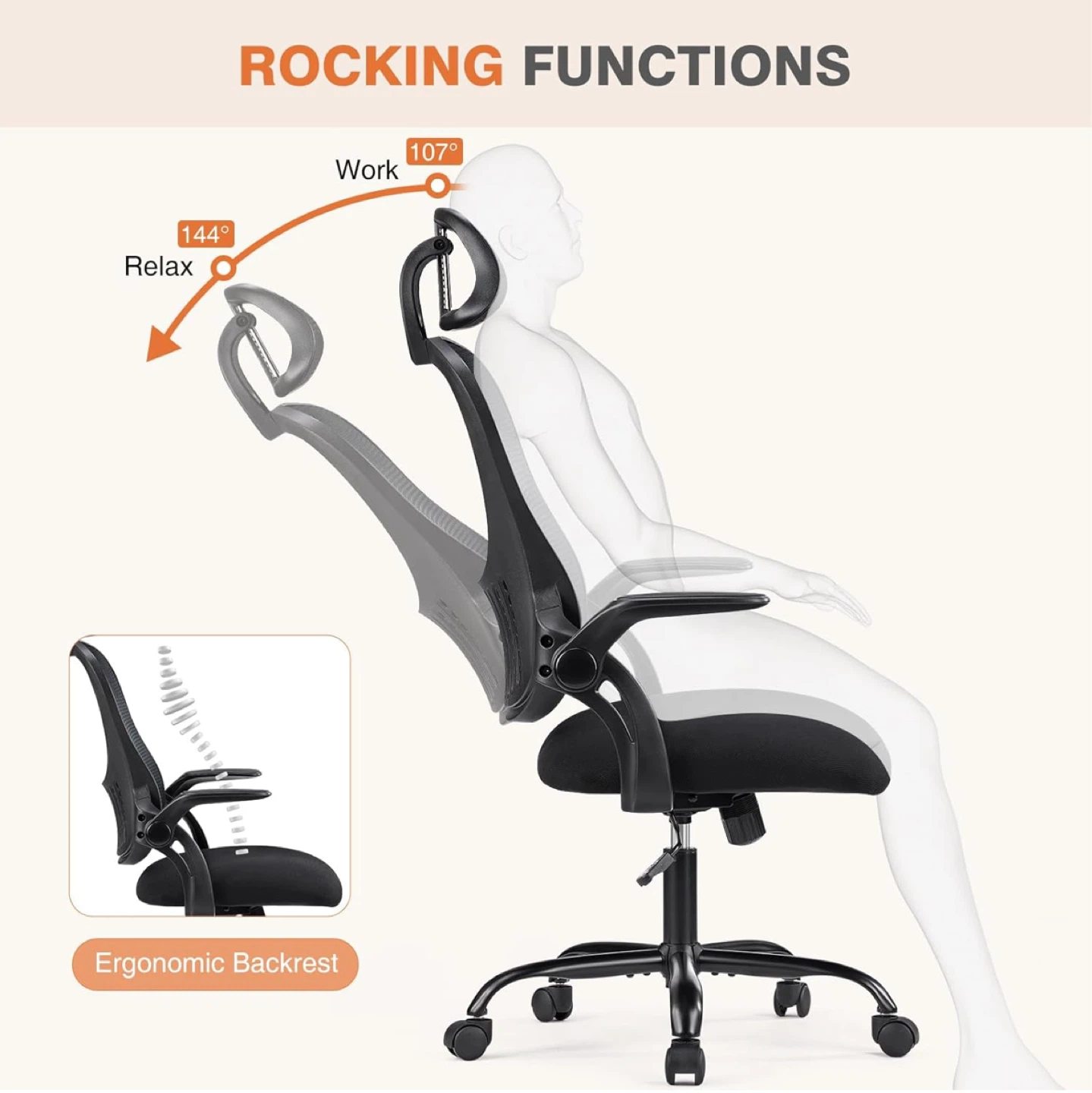 Ergonomic Mesh Office Chair with Headrest - photo 4