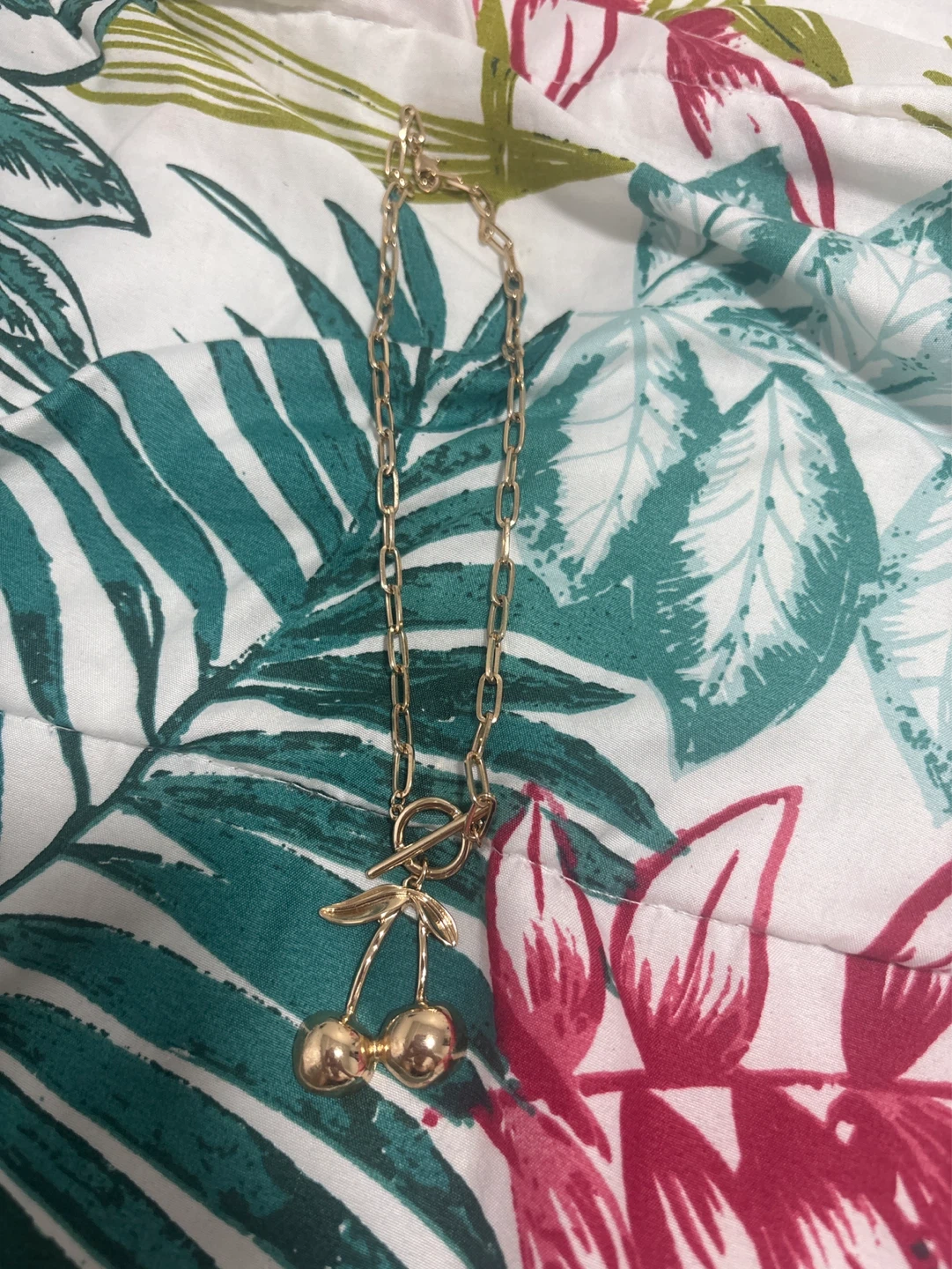 Gold Cherry Necklace