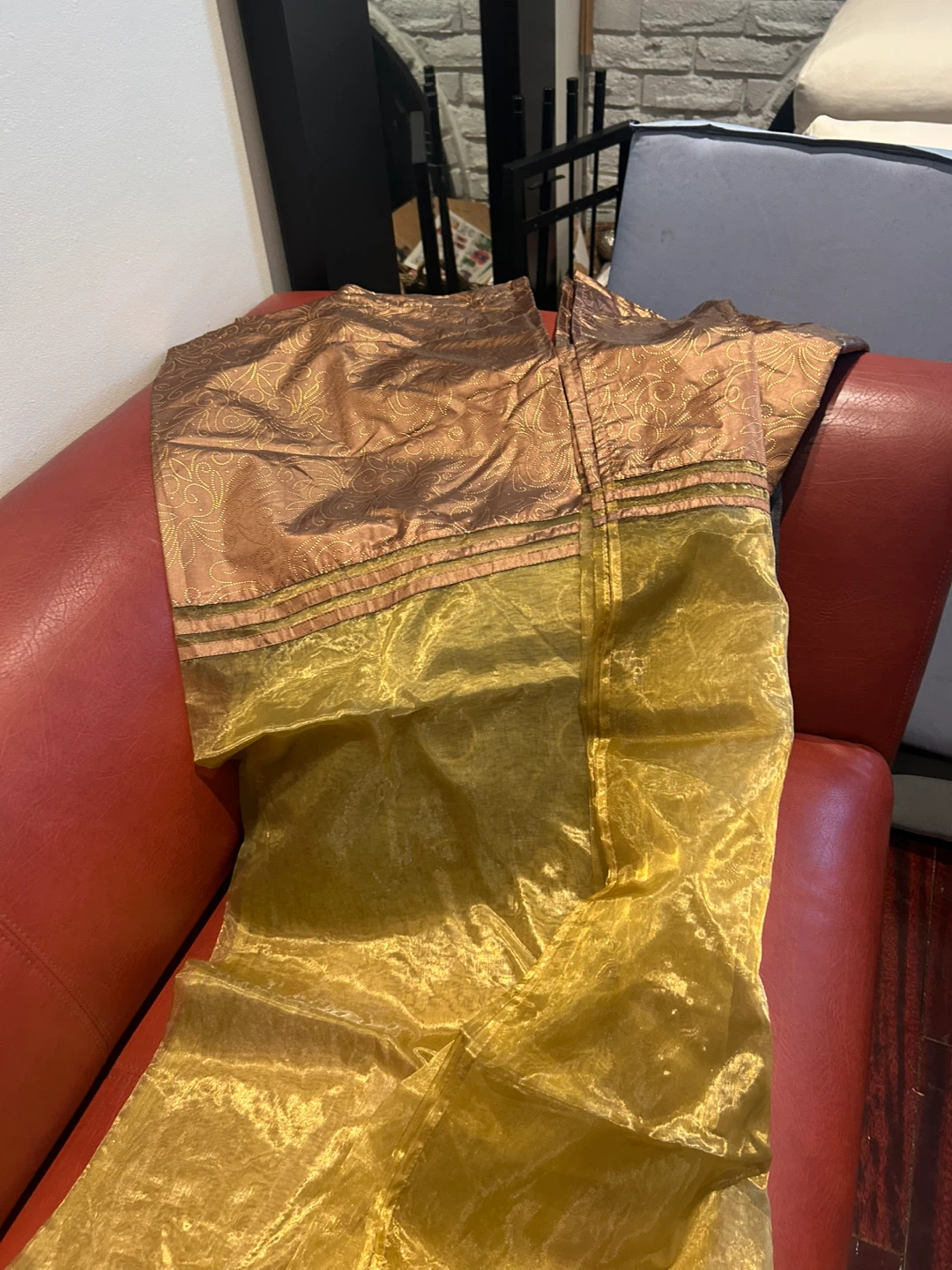 Gold Curtains Panel