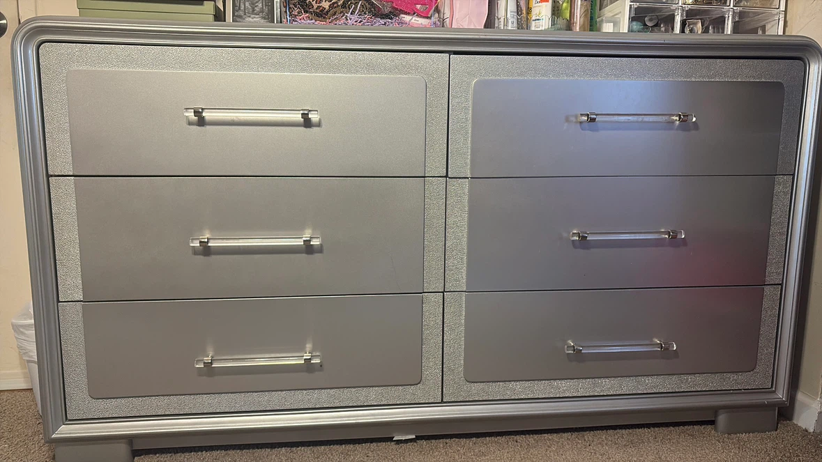 Silver 6-Drawer Dresser