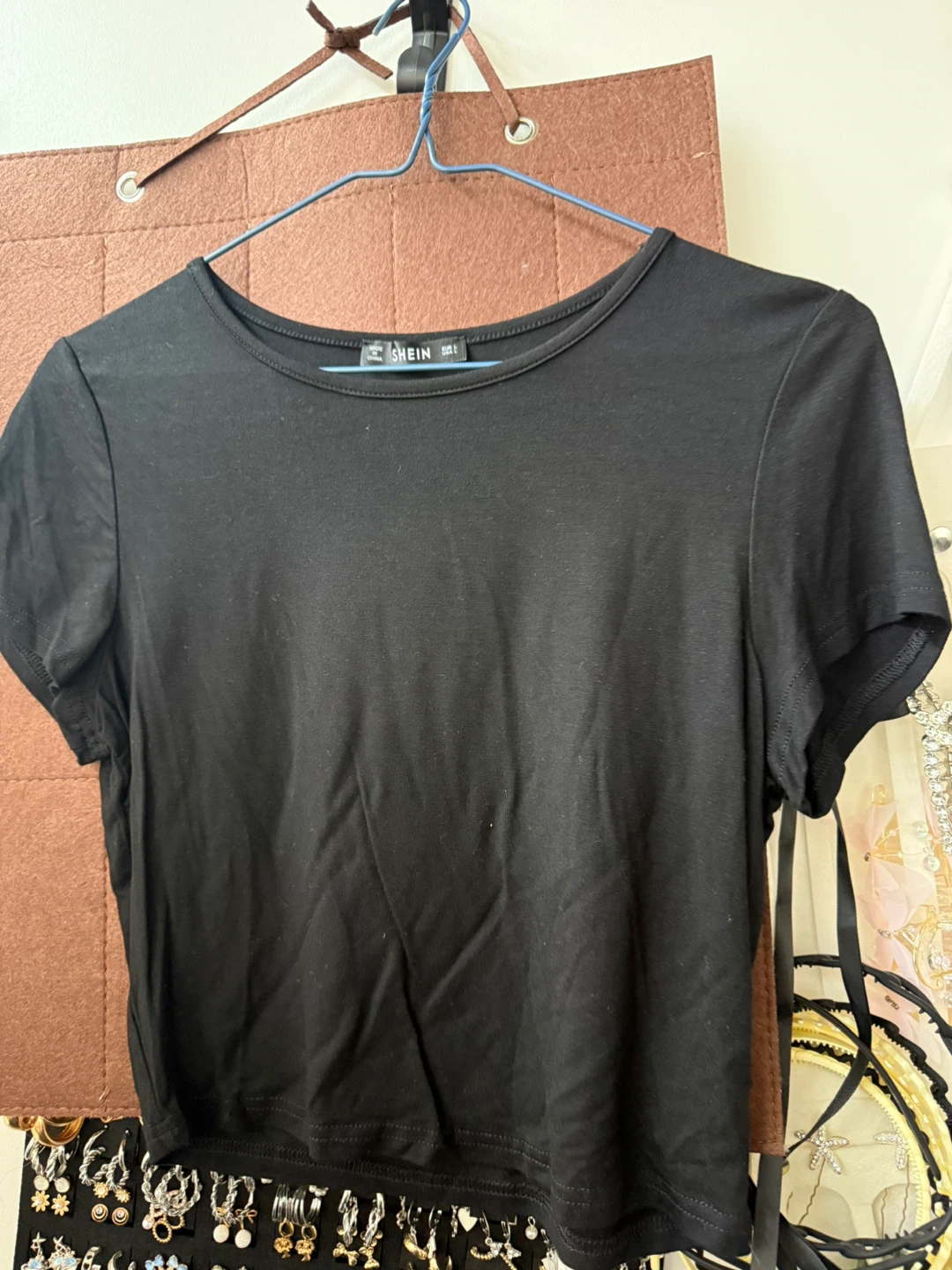 Black Cropped T-Shirt