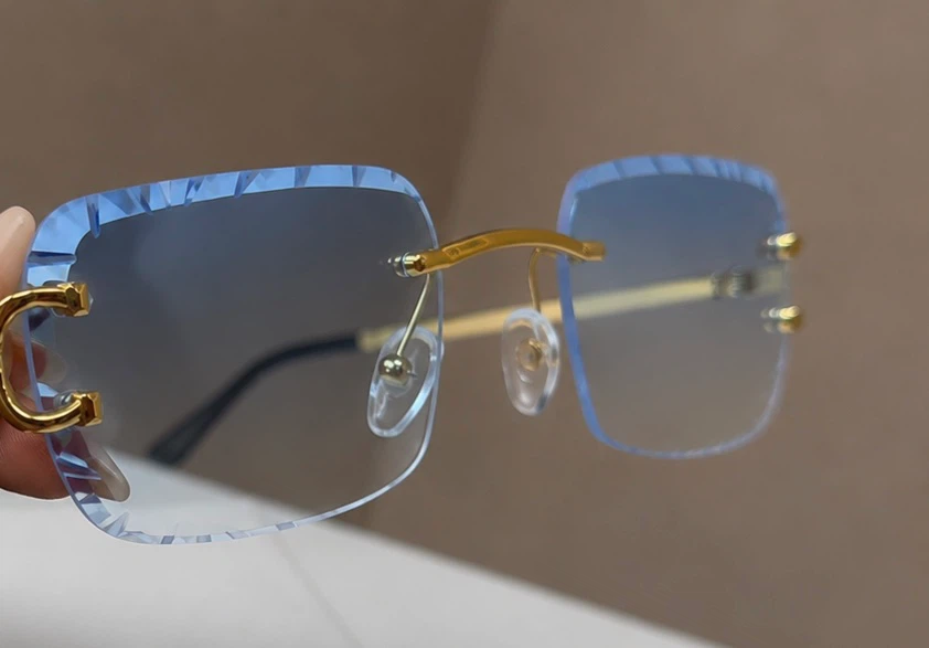 Rimless Blue Gradient Sunglasses - photo 2