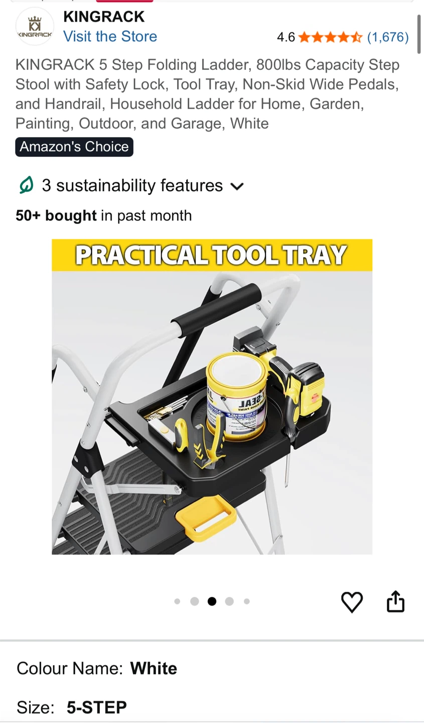 KINGRACK 5 Step Folding Ladder - photo 4