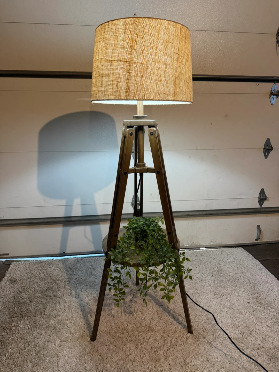 Tripod Floor Lamp with Shelf - photo 2