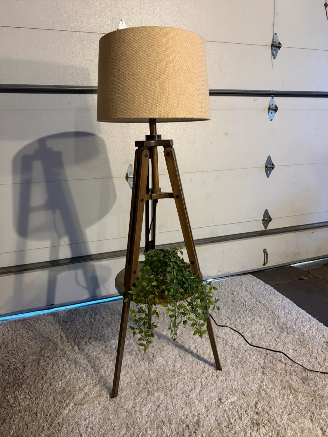 Tripod Floor Lamp with Shelf - photo 3