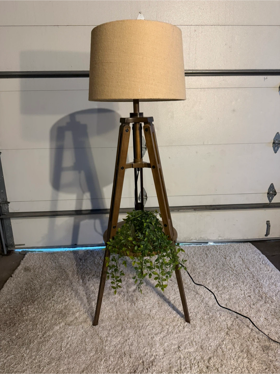 Tripod Floor Lamp with Shelf - photo 4