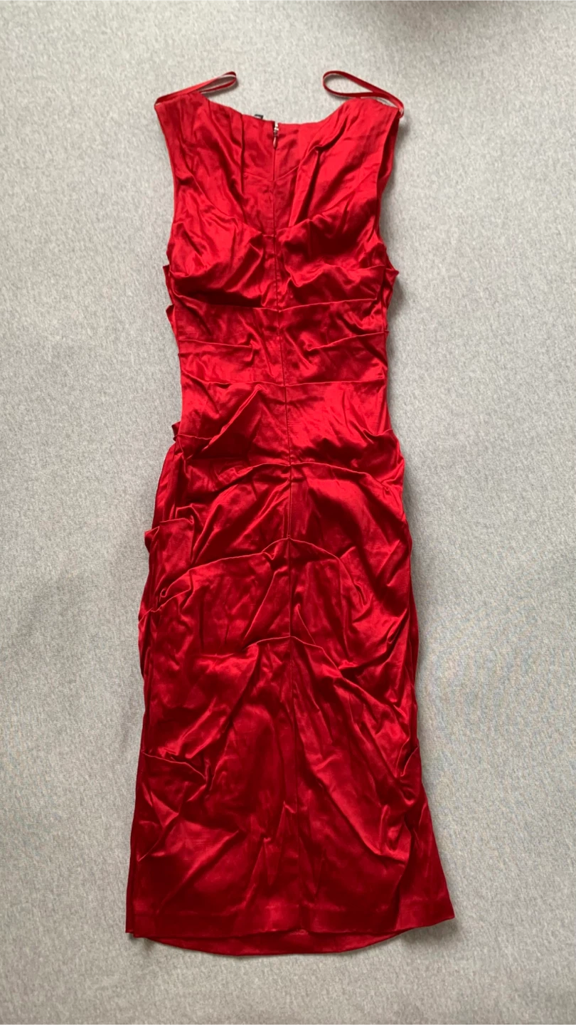 Le Château Red Ruched Sheath Dress - Size XXS - photo 2