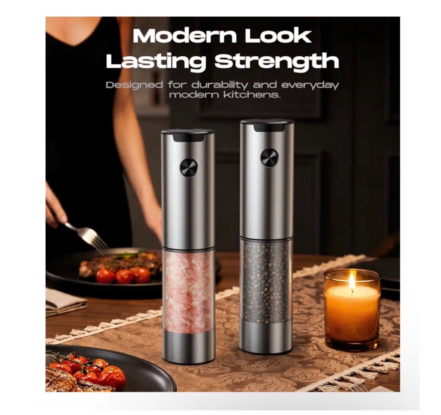 Brand new Electric Salt and Pepper Grinder Set - photo 5