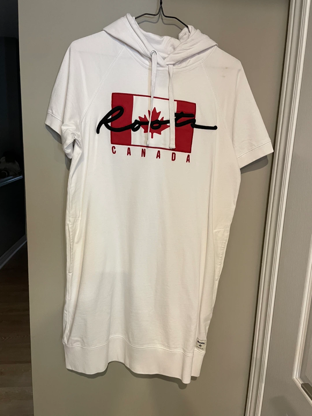 Roots Canada Script Hooded Dress - Crisp White