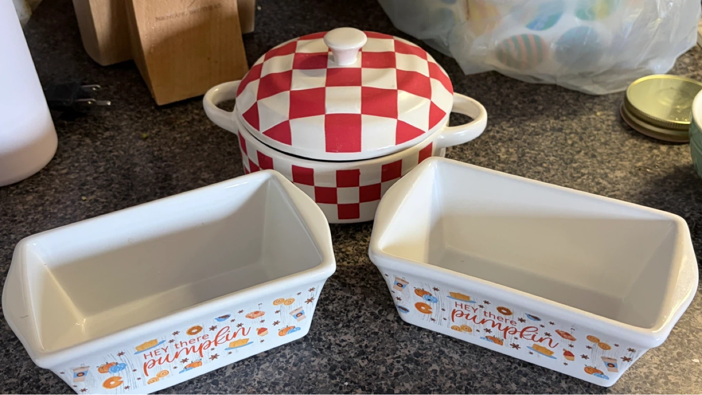 Set of 2 "Hey there pumpkin" Loaf Pans