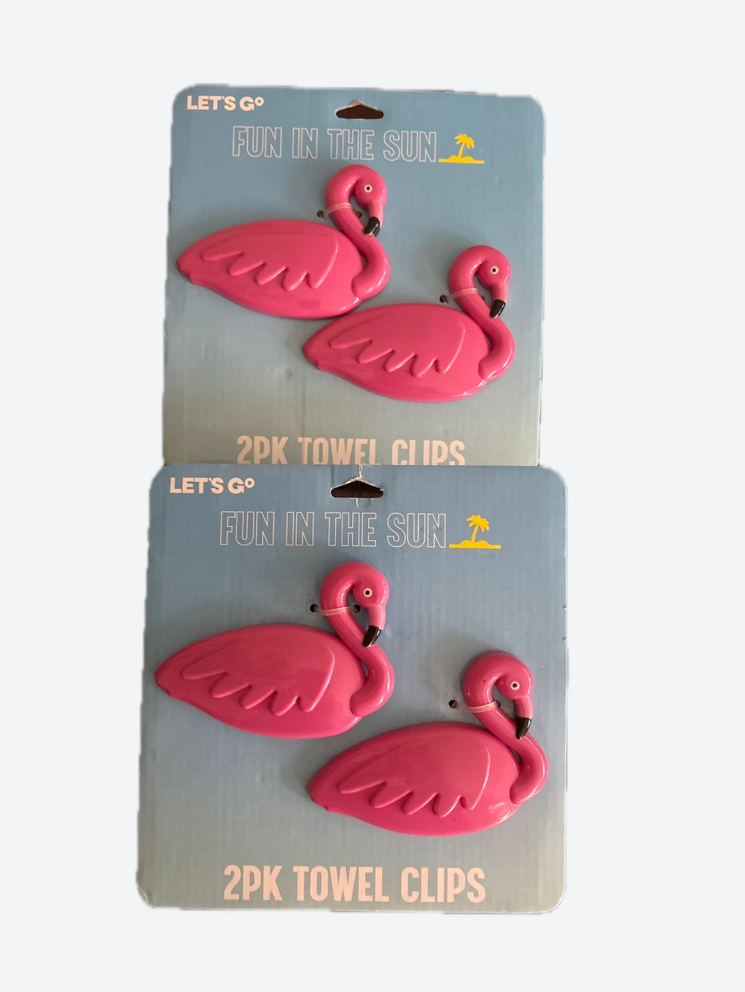 Let's Go Flamingo 2 Pack Towel Clips