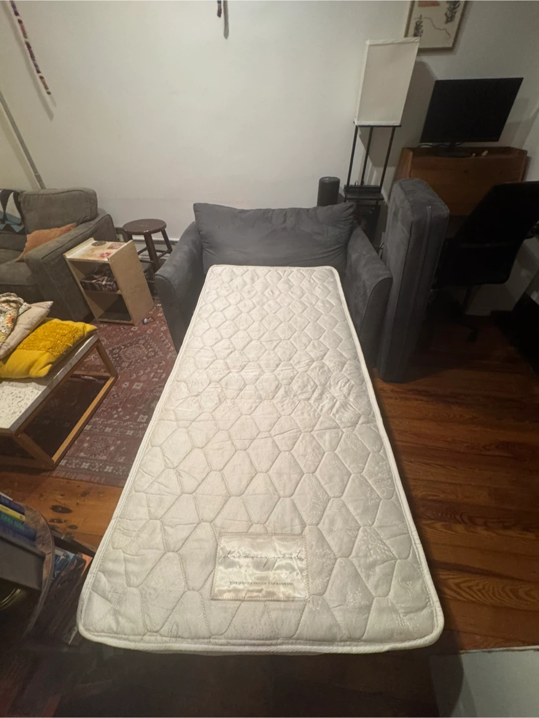 Gray Sofa Bed with Pull-Out Mattress - photo 4