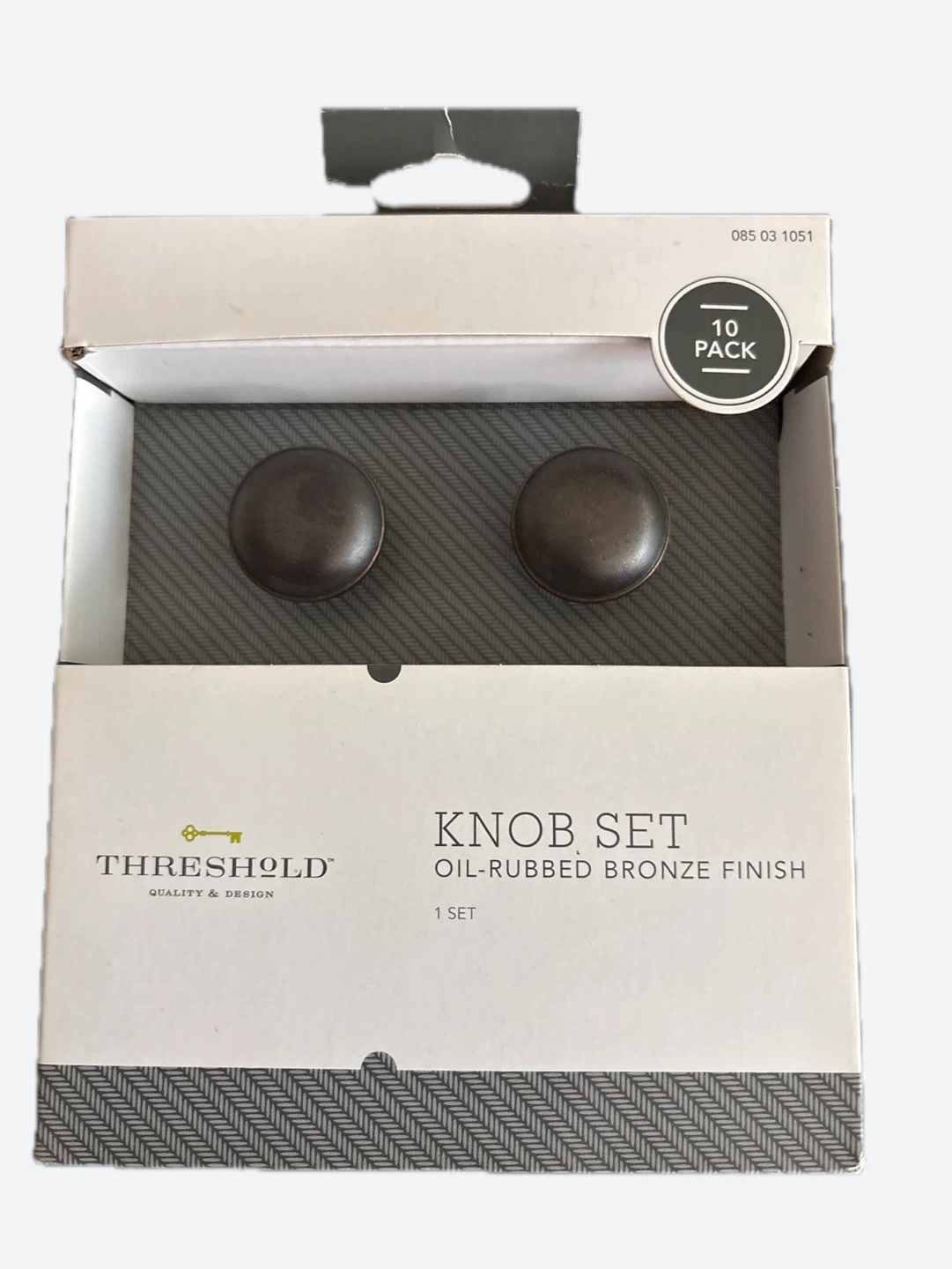 Threshold Knob Set, Oil-Rubbed Bronze Finish, 10 Pack