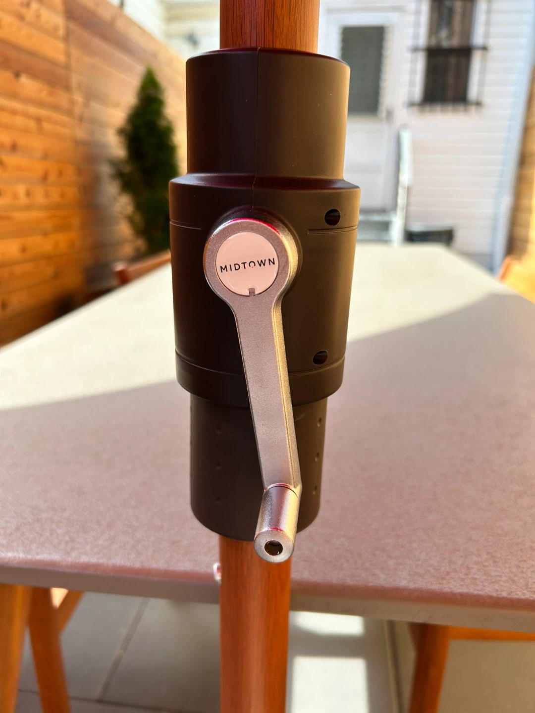 Midtown Red Patio Umbrella with Crank - photo 5