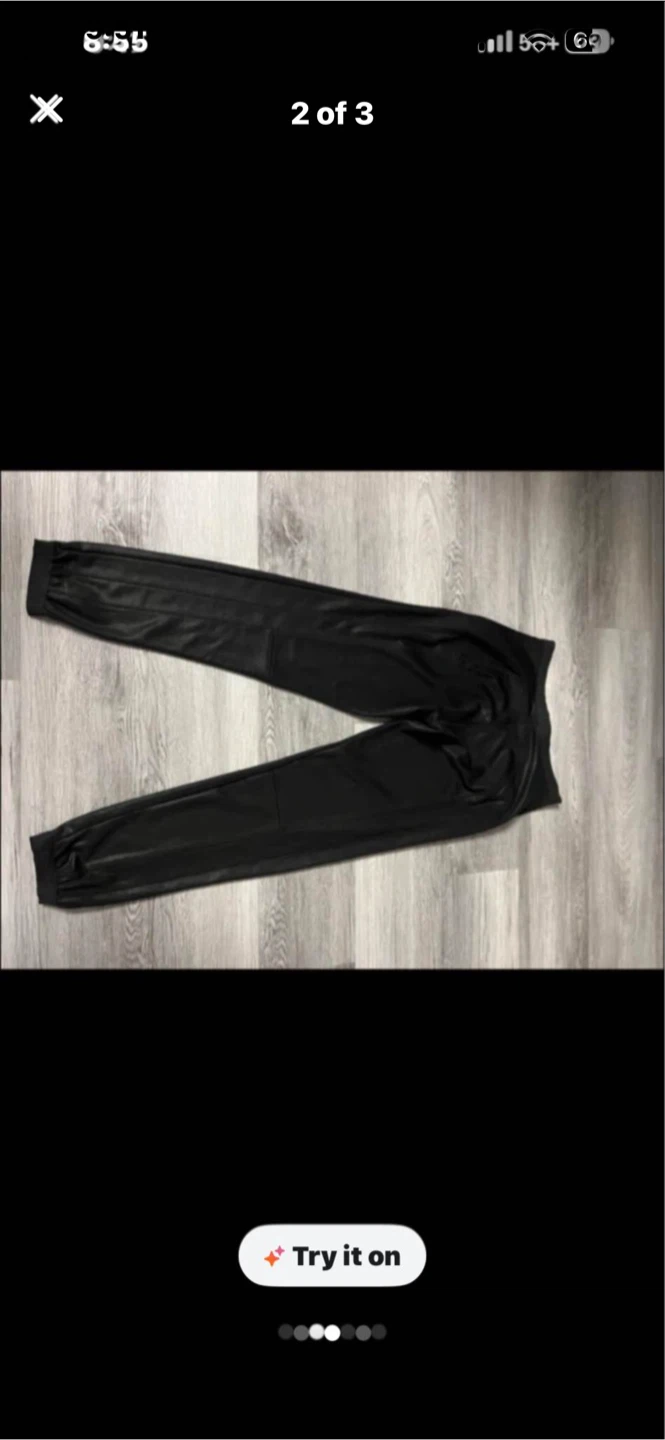 ZARA Faux Leather Joggers - photo 2