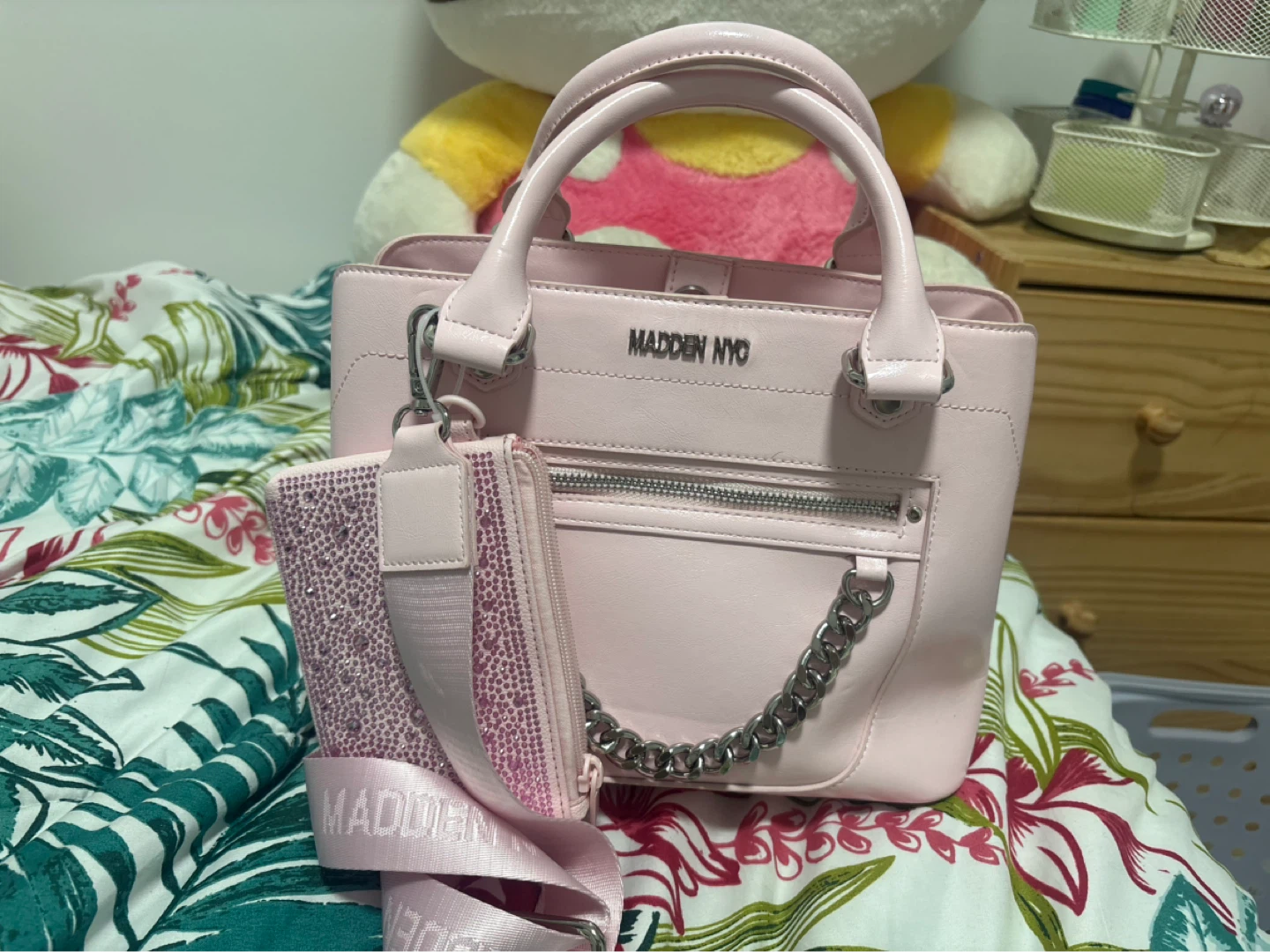 Madden NYC Pink Handbag with Matching Pouch - photo 2
