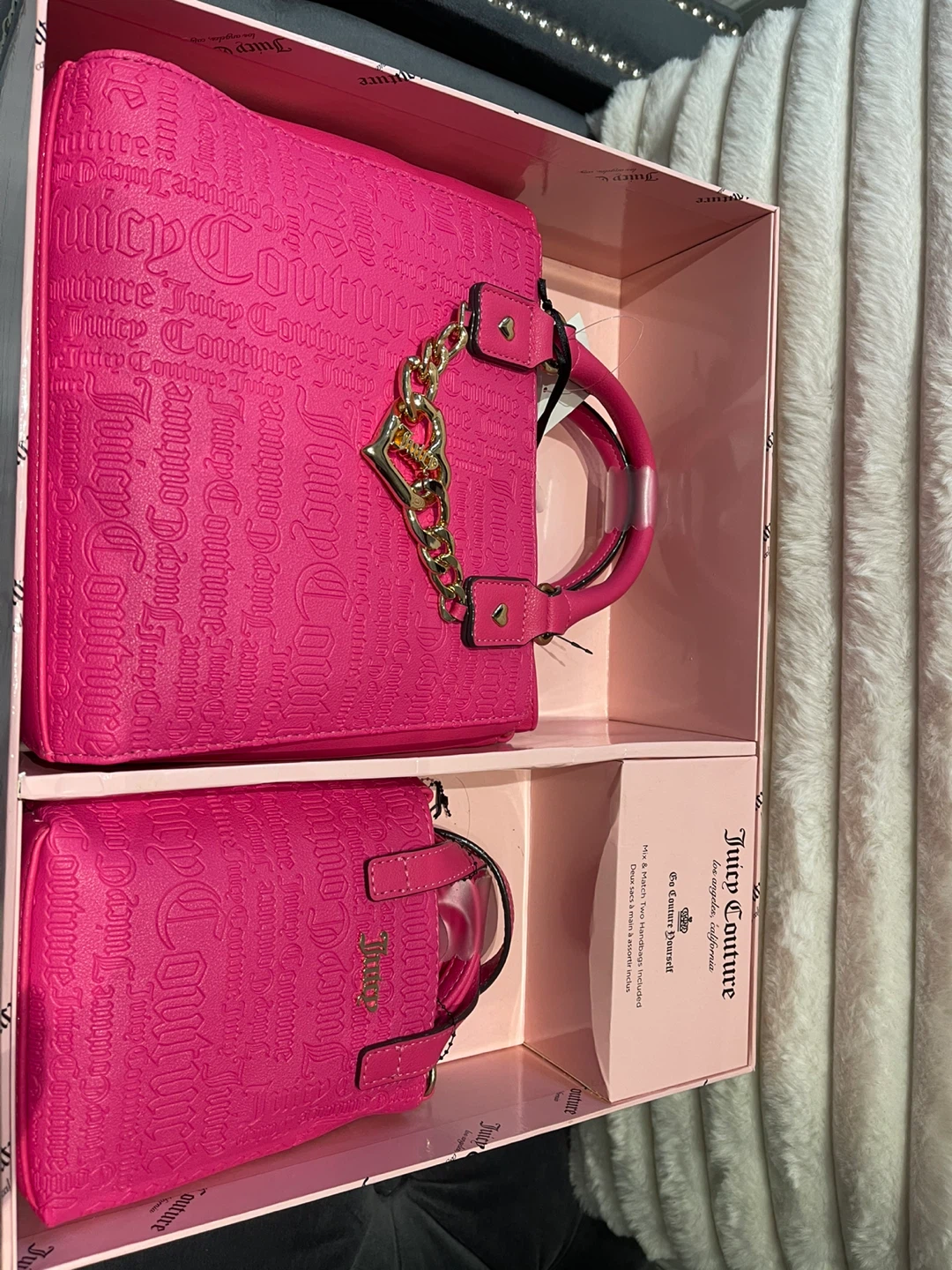 Juicy Couture Mix & Match Two Handbags Set - Pink