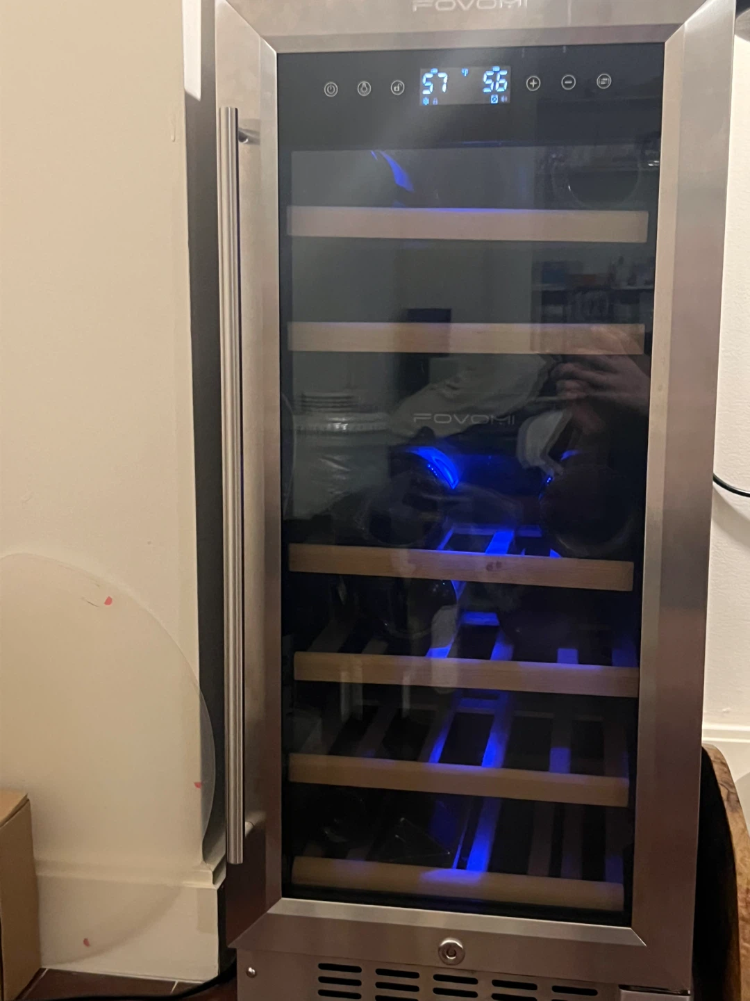 Fovomi dual-zone wine fridge