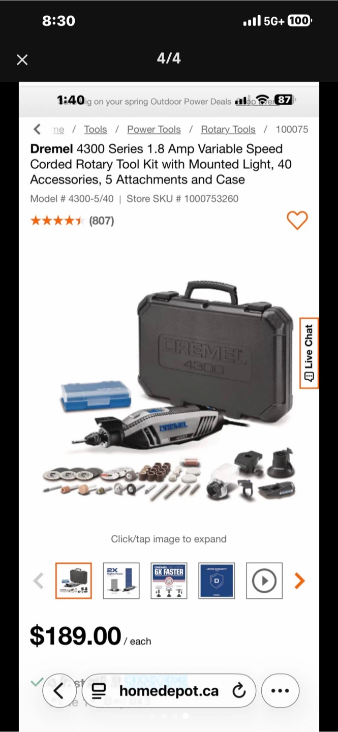 Dremel 4300 Rotary Tool Kit - photo 2