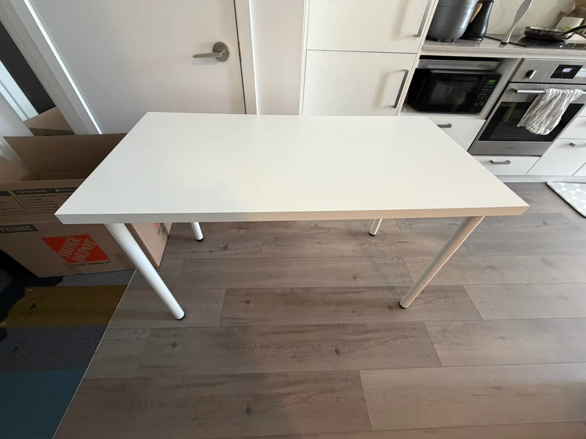 IKEA White Rectangular Table/desk - photo 2