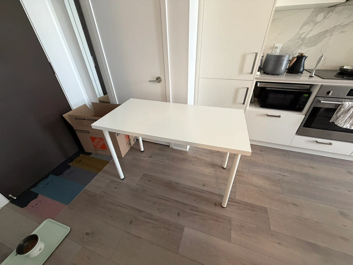 IKEA White Rectangular Table/desk - photo 3