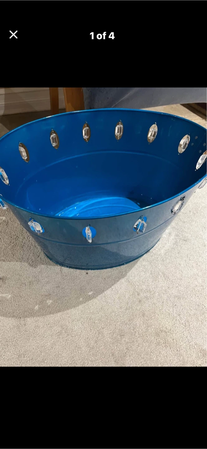 Homesense Blue Metal Beverage Tub