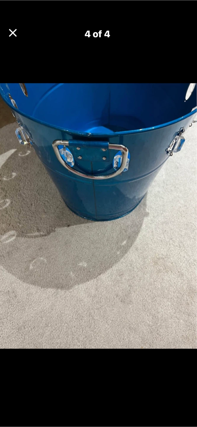 Homesense Blue Metal Beverage Tub - photo 3