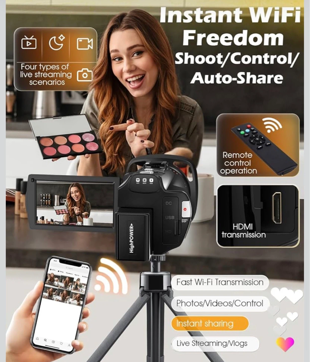 5K Ultra HD Video Camera with WiFi - photo 5