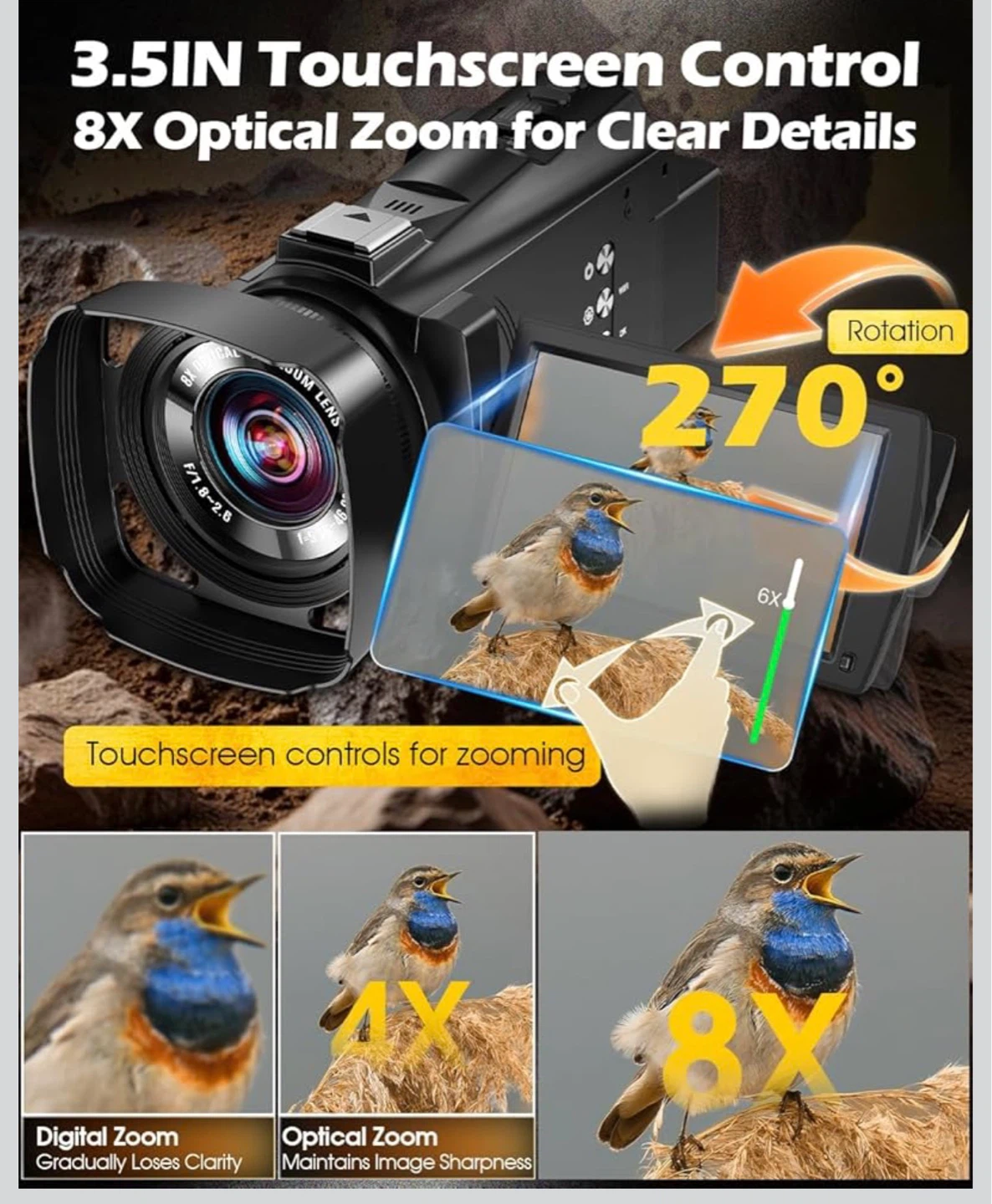5K Ultra HD Video Camera with WiFi - photo 4