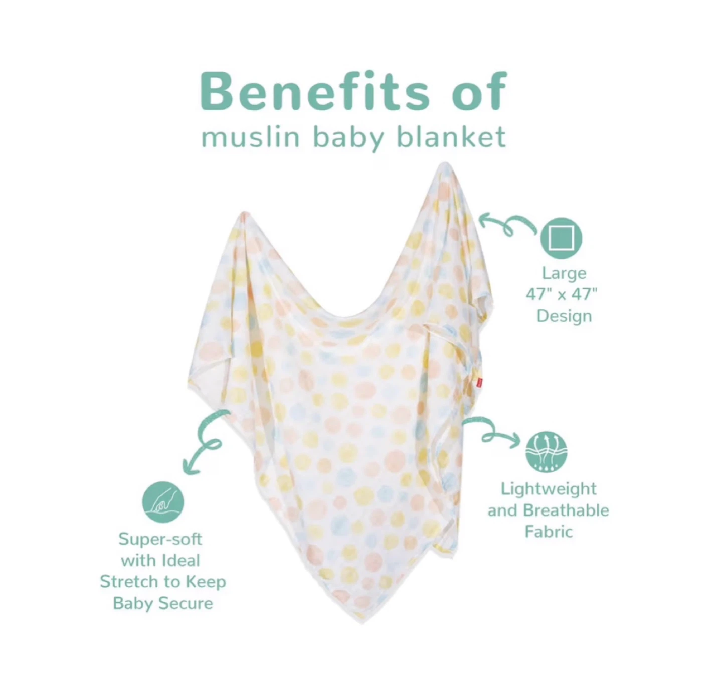 Brand new Soft Large Swaddle Blankets 3-Pack - photo 4
