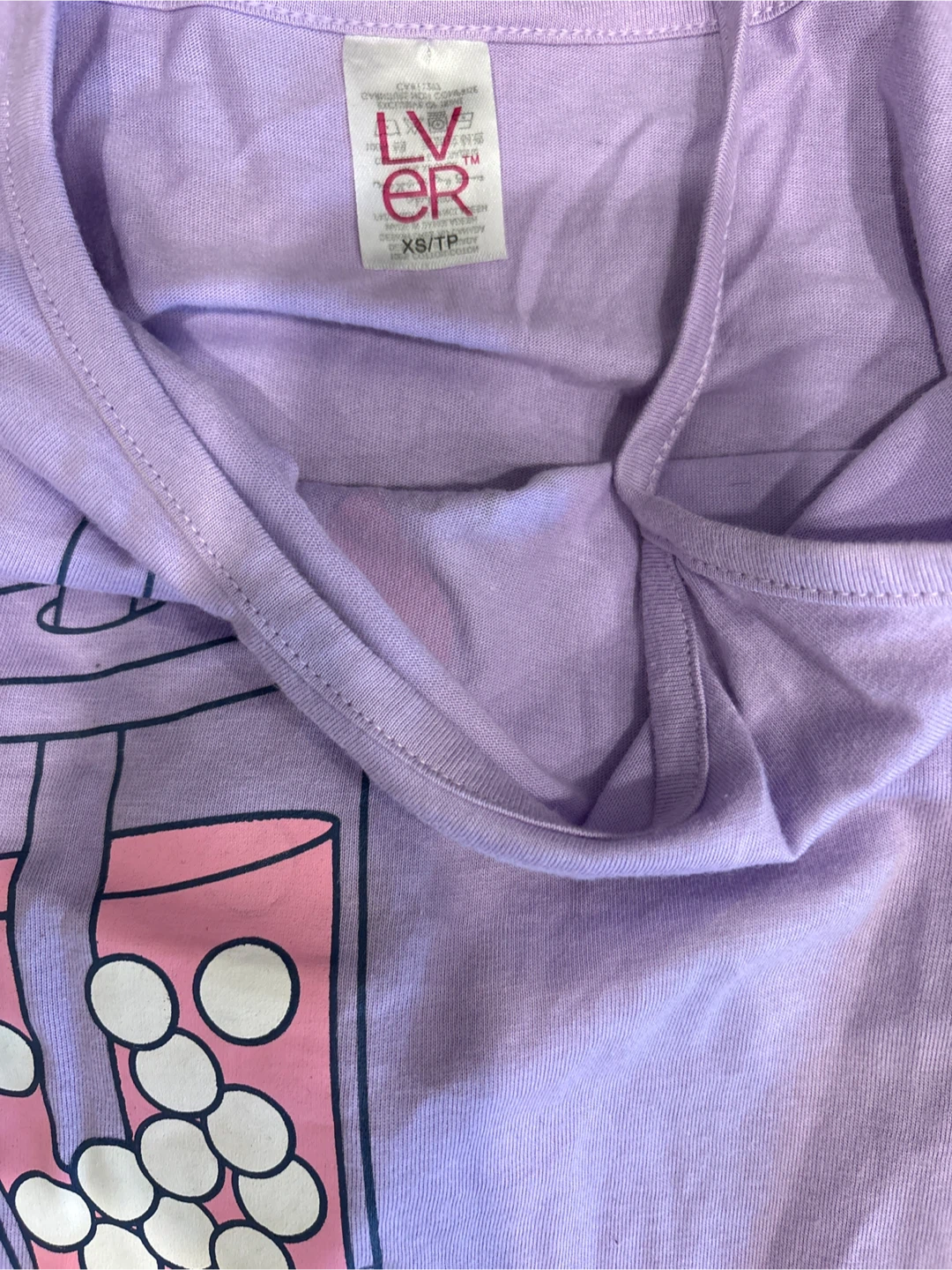 Purple Bubble Tea Tank Top & Pink Polka Dot Pajama Pants Set - photo 2