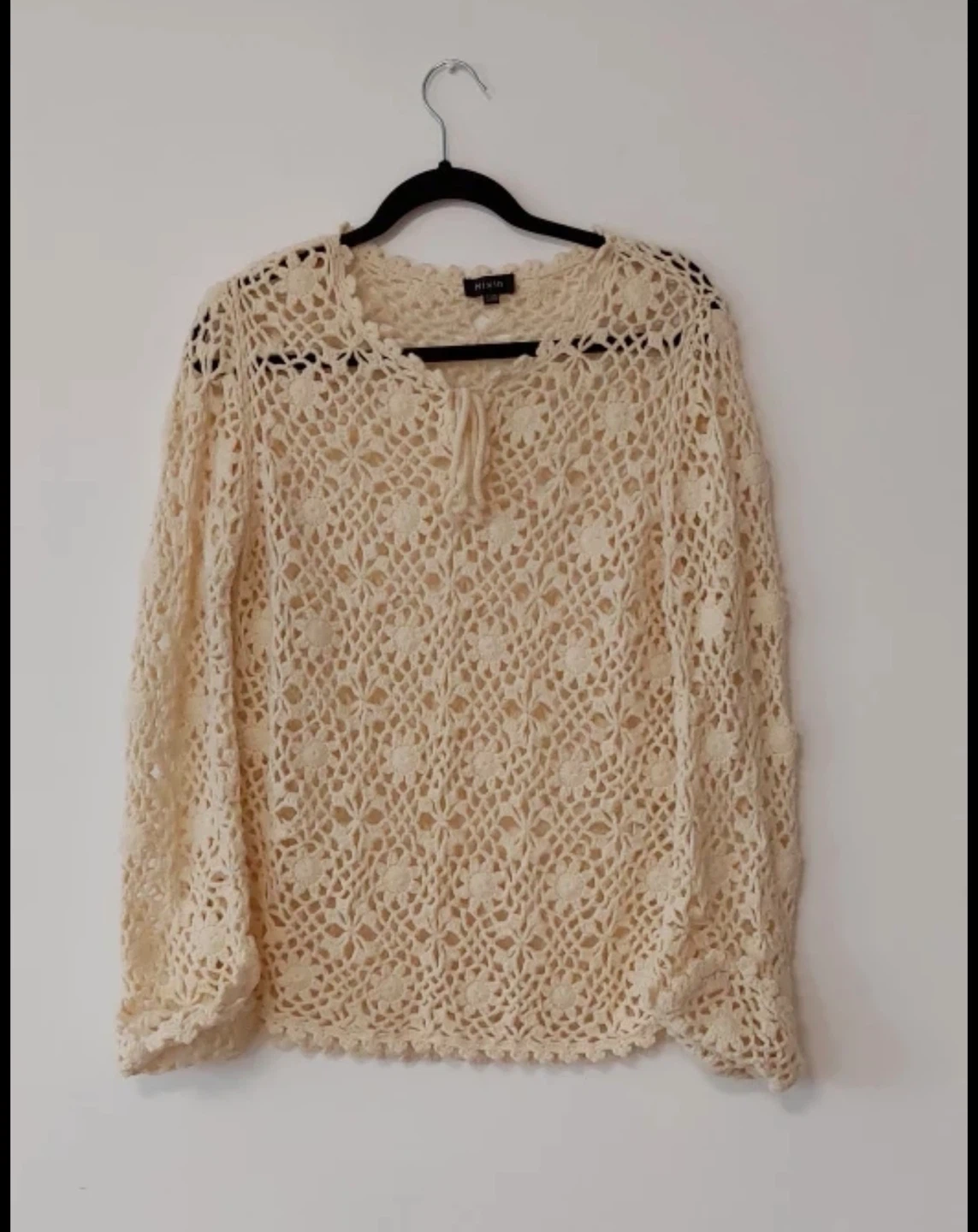 Cream Crochet Top