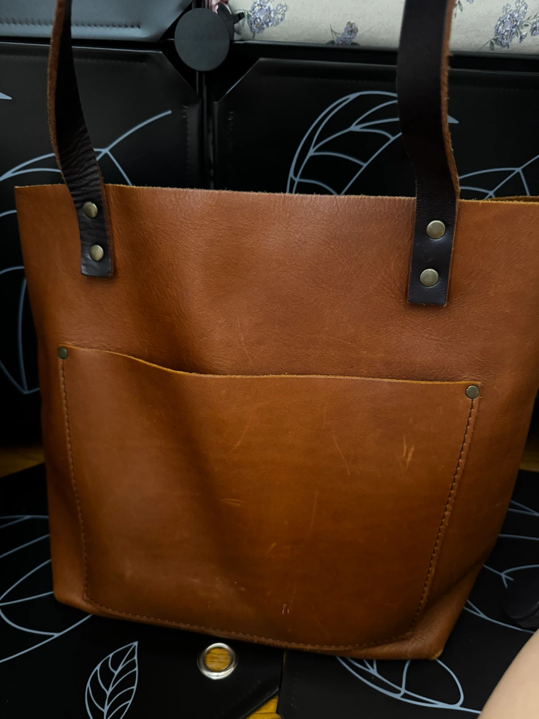 Brown Leather Tote Bag