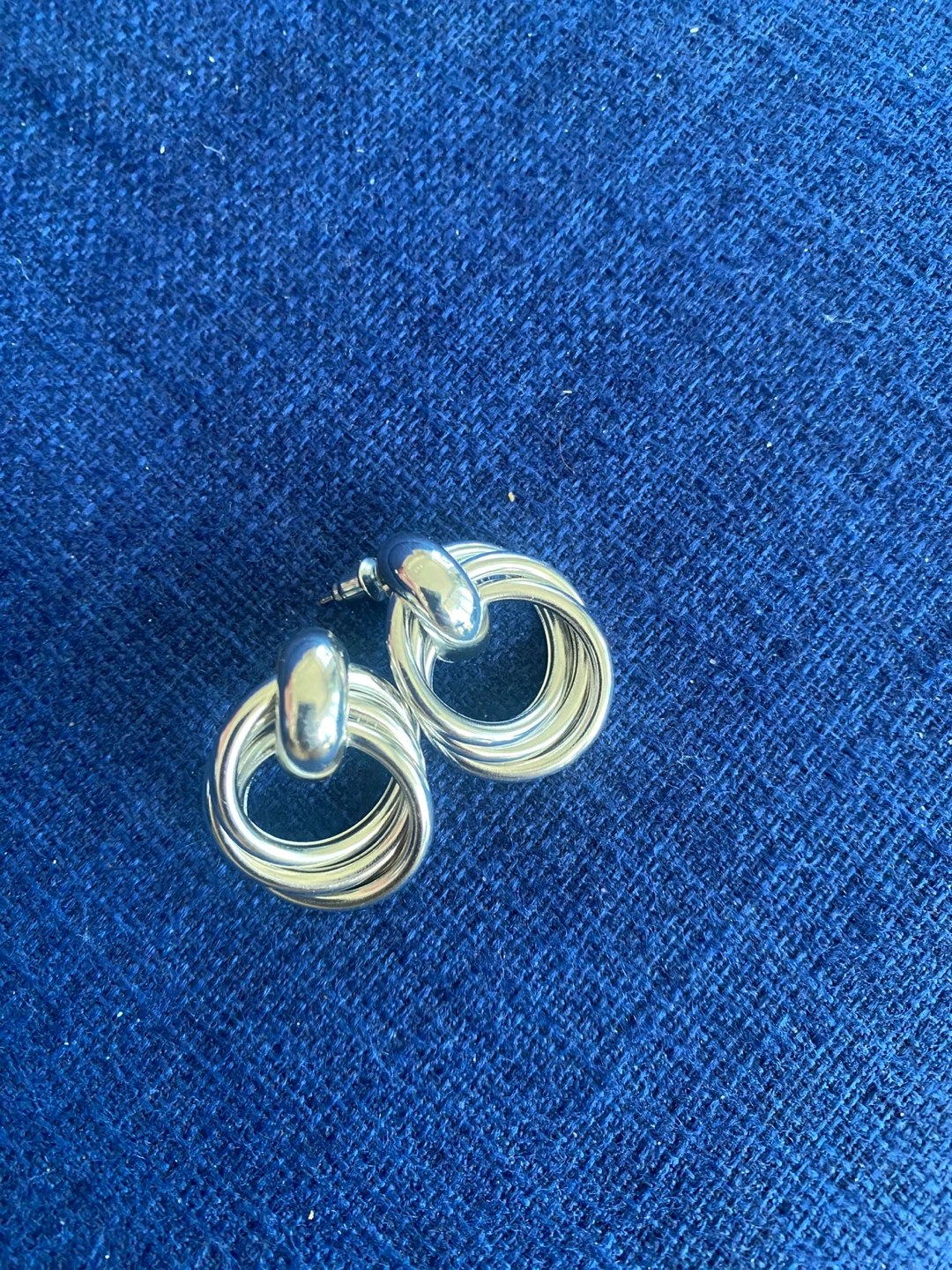 Silver Tone Hoop Earrings