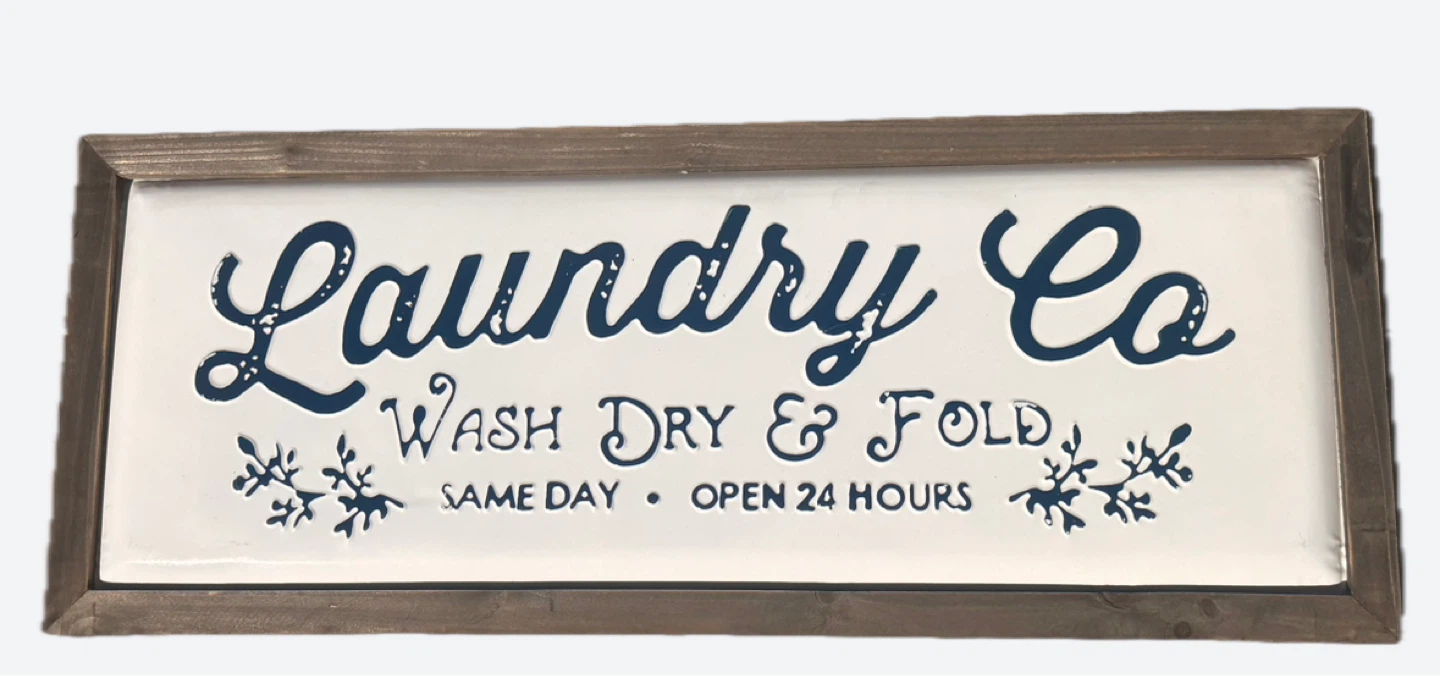 Laundry Co Wash Dry & Fold Sign